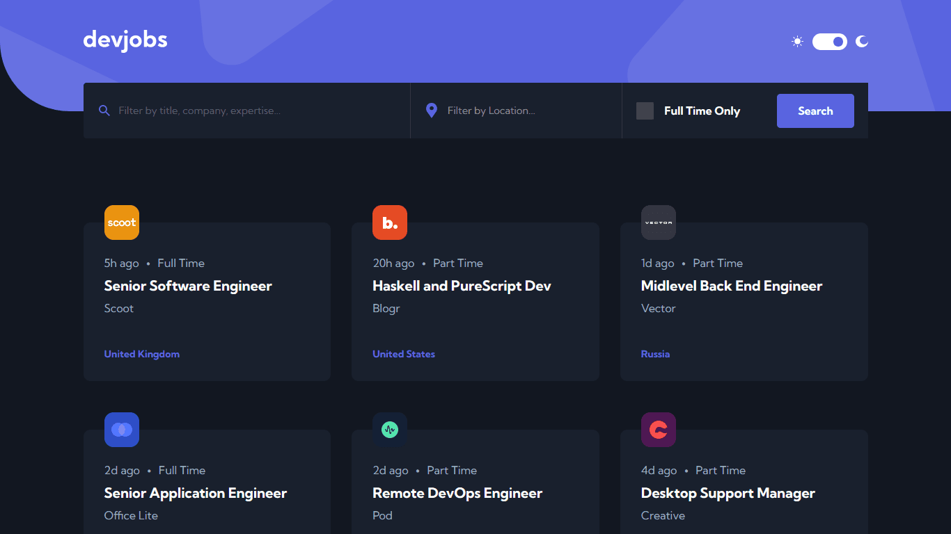 Devjobs Job Board